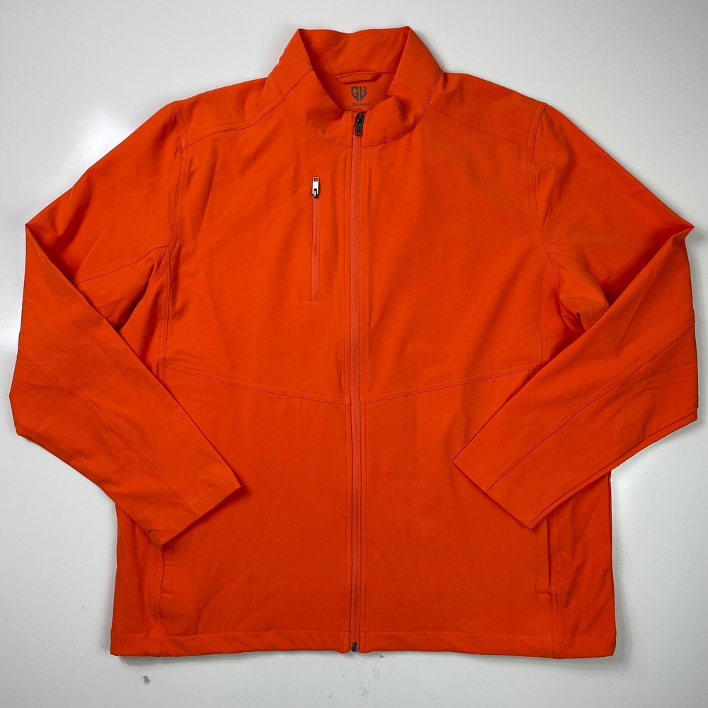 Graham Luxe Men's Kash Heather Orange Golf Jacket‎ Size XL